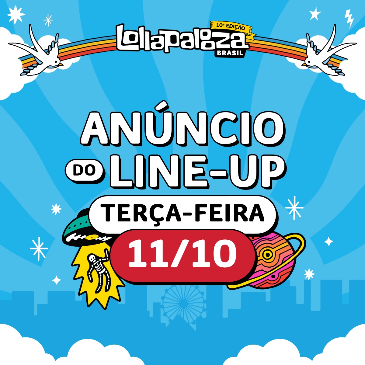 Lollapalooza Brasil - Chegou, tá na mão, o lineup por dia está entre nós.  Escolha o seu dia favorito e aproveite para garantir o seu ingresso no  Lolla Day ou Lolla Lounge