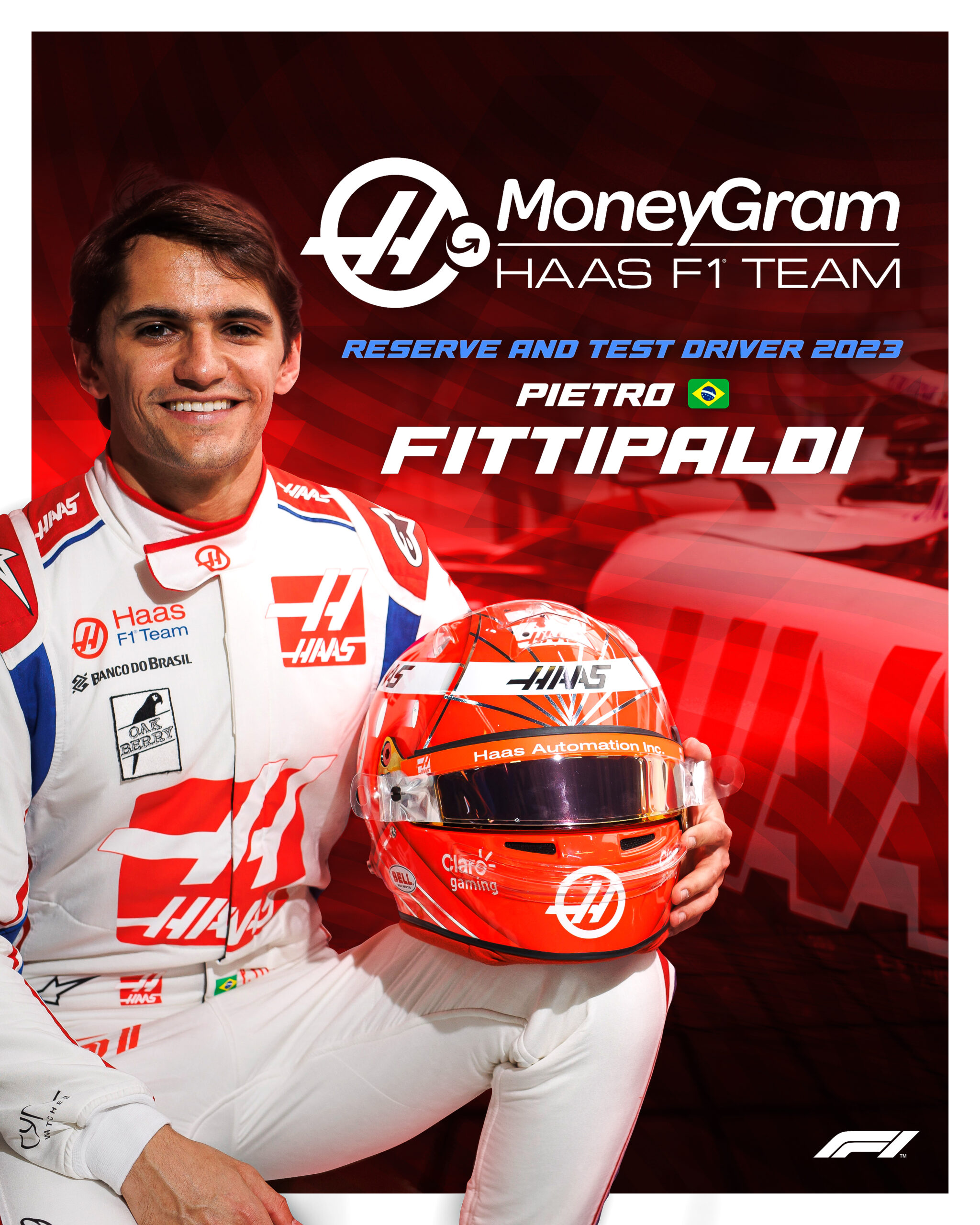 Pietro Fittipaldi seguirá como piloto reserva da Haas na F1 em 2023