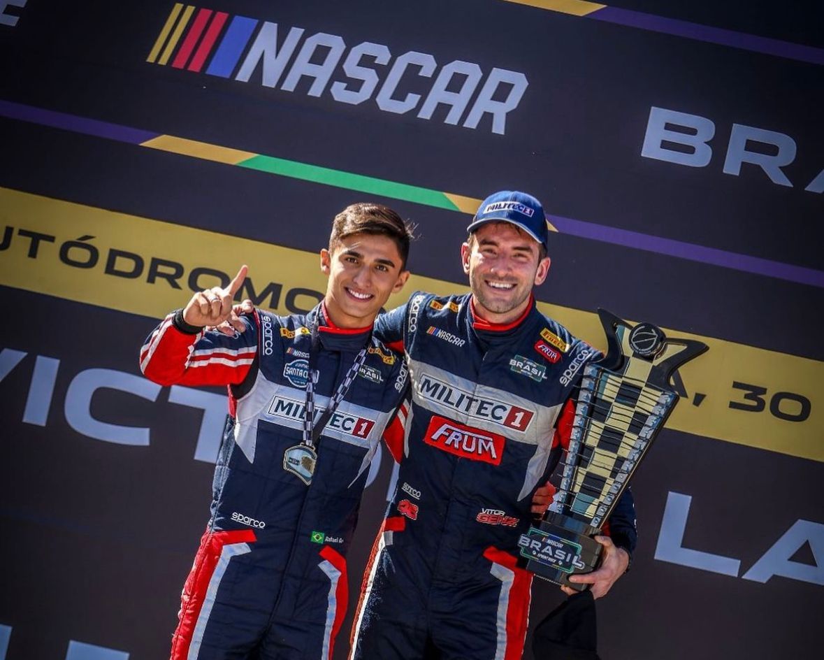 Rafa Dias e Vitor Genz, rivais no campeonato nacional da NASCAR Brasil, faturam como dupla na Special Edition