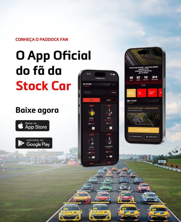 O mais novo app do automobilismo brasileiro já está no ar: baixe o Paddock Fan(Reprodução/Stock Car)