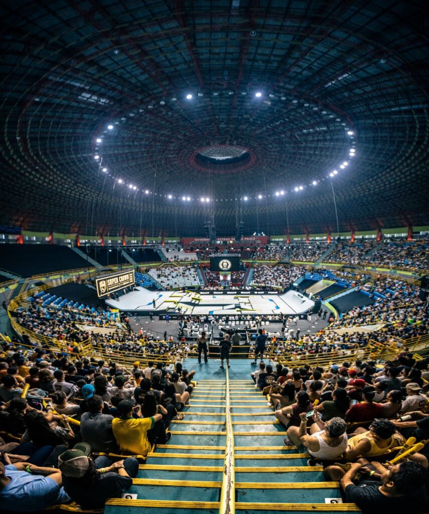 Fãs lotaram o Ginásio do Ibirapuera para o SLS Super Crown 2023| Crédito: Pedro Macedo
