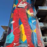 Mural em homenagem à vitória de Ayrton Senna no GP do Brasil 1991, em Interlagos.